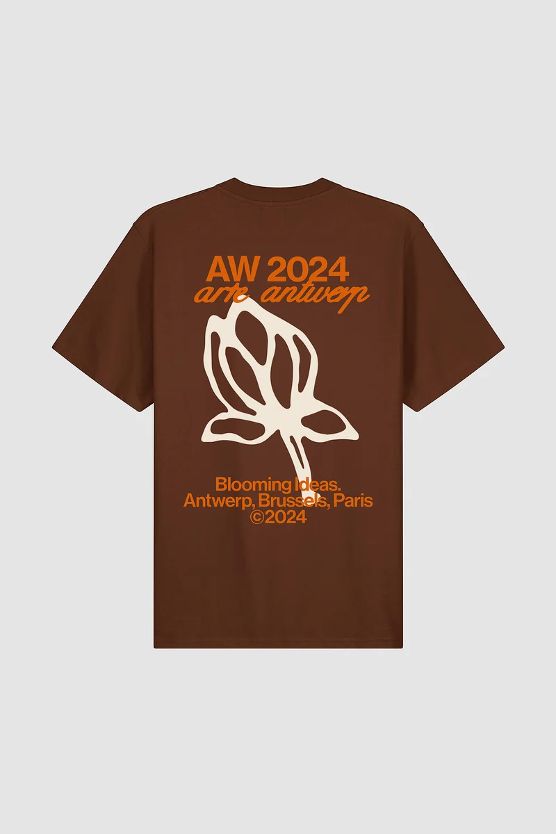 T-shirt Tulipe - Marron