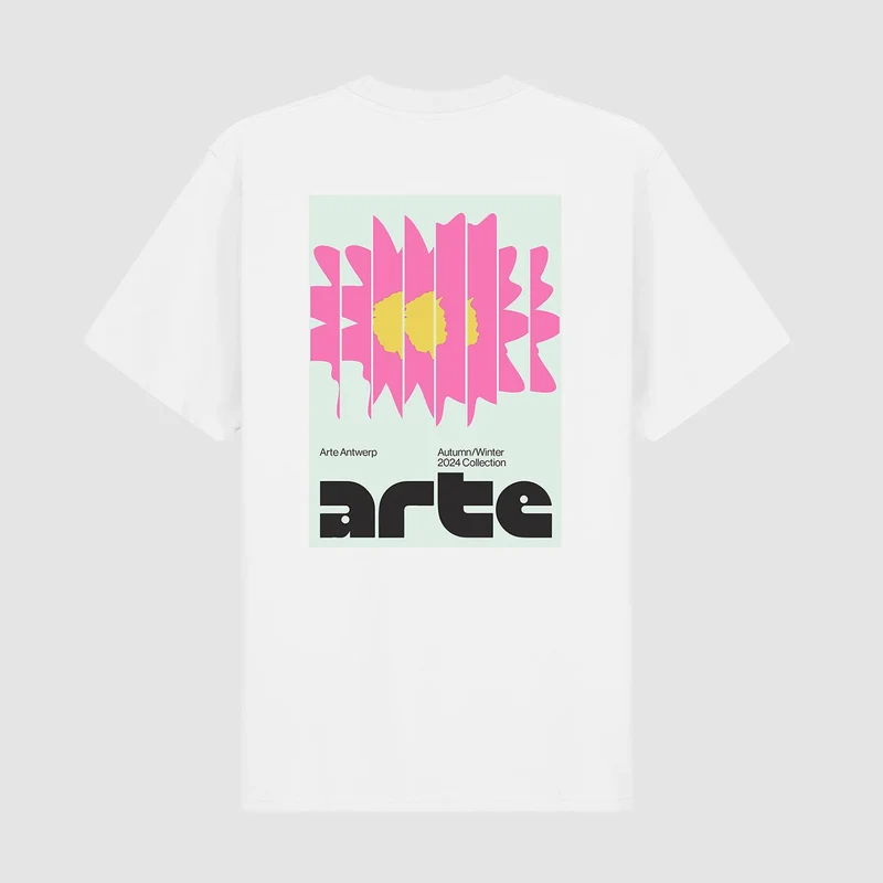 T-shirt Flower Poster - Blanc