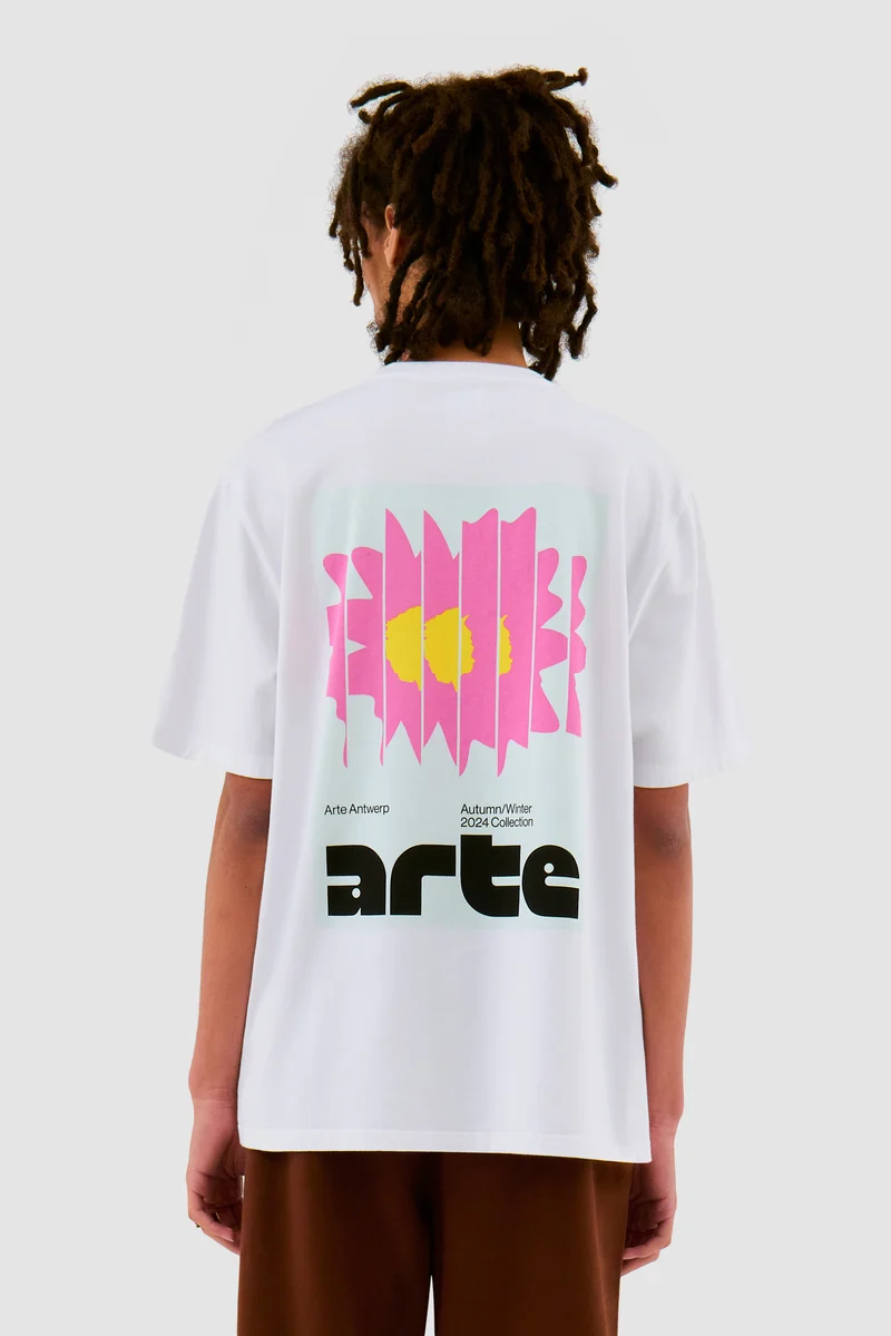 T-shirt Flower Poster - Blanc