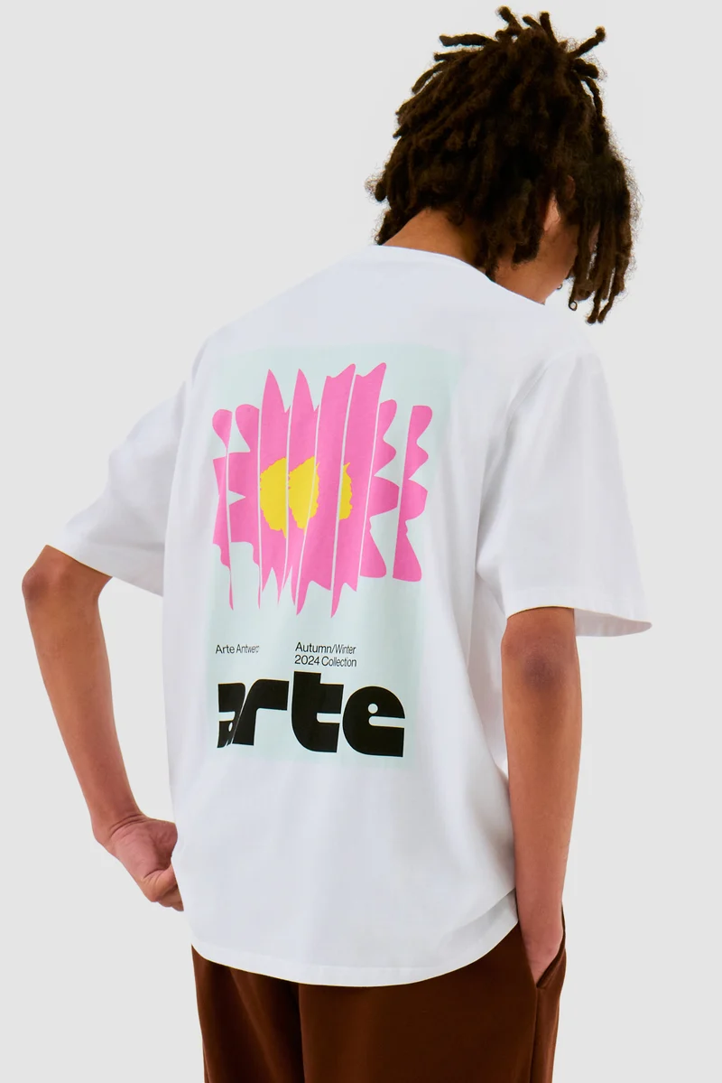 T-shirt Flower Poster - Blanc