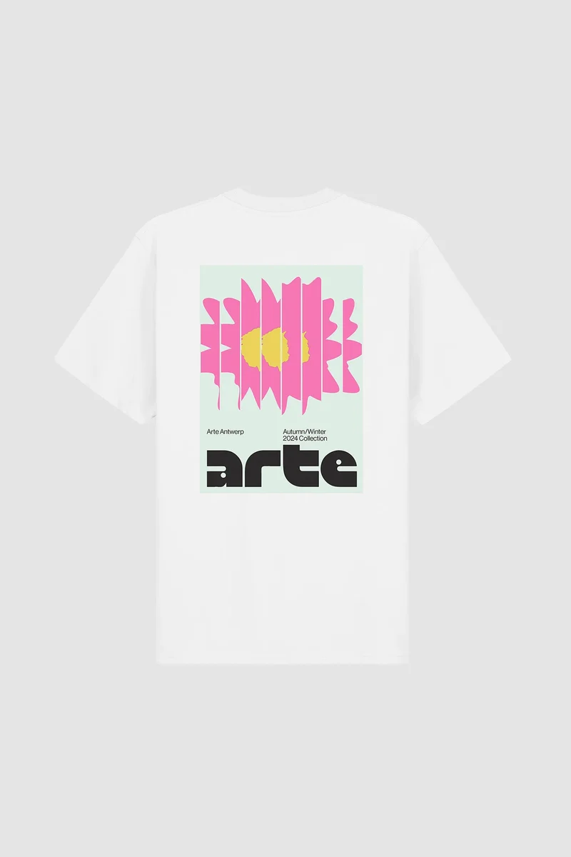 T-shirt Flower Poster - Blanc