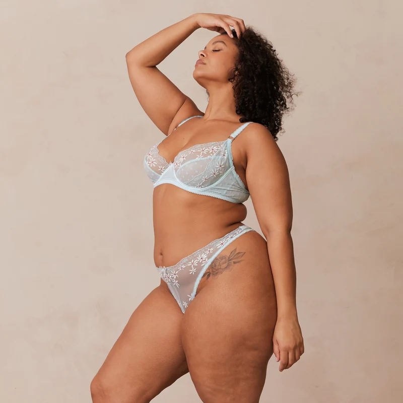 Fleur Balcony Soutien-Gorge - Bleu