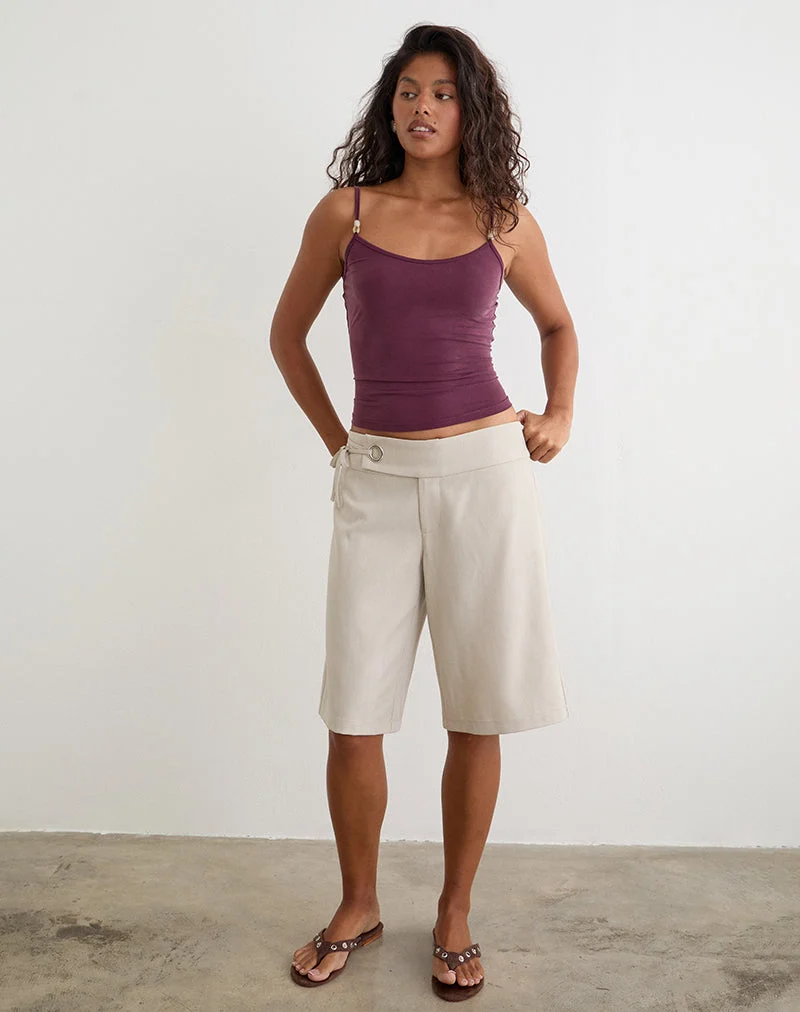 Short Tora Longline avec cordon de serrage, couleur Tailoring Stone