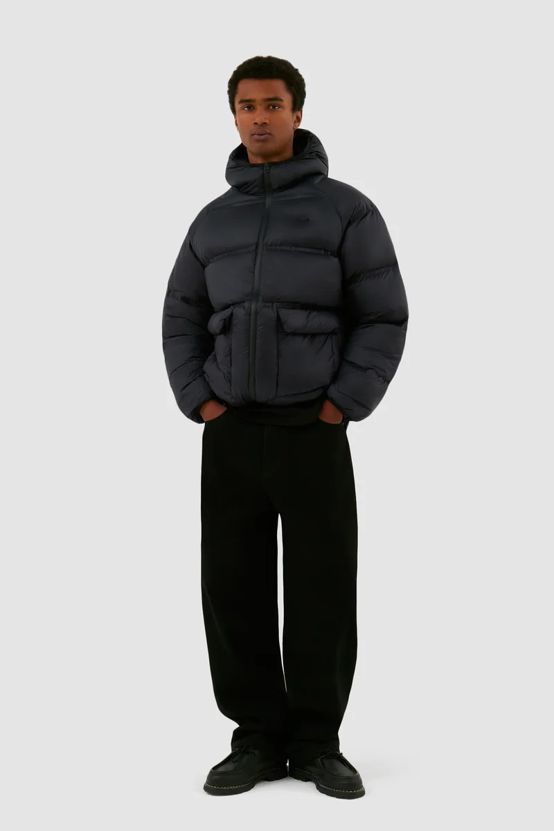 Veste bouffante courte - Noir
