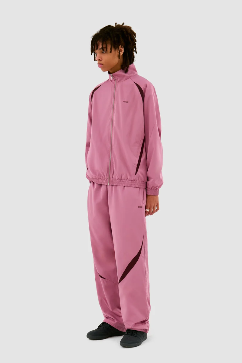 Pantalon de survêtement bicolore - Rose