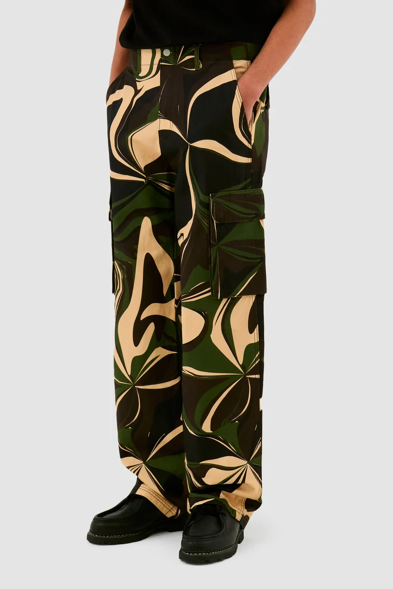 Pantalon cargo camouflage - Imprimé
