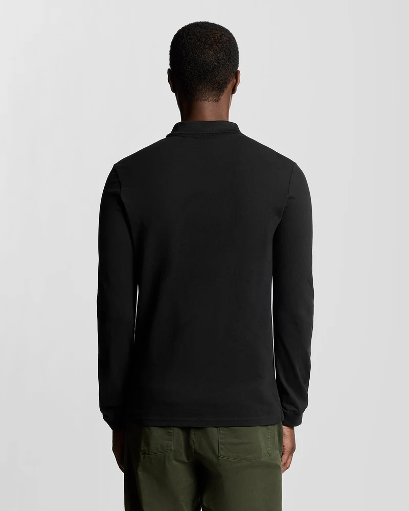 Long Sleeve Cotton Polo Shirt