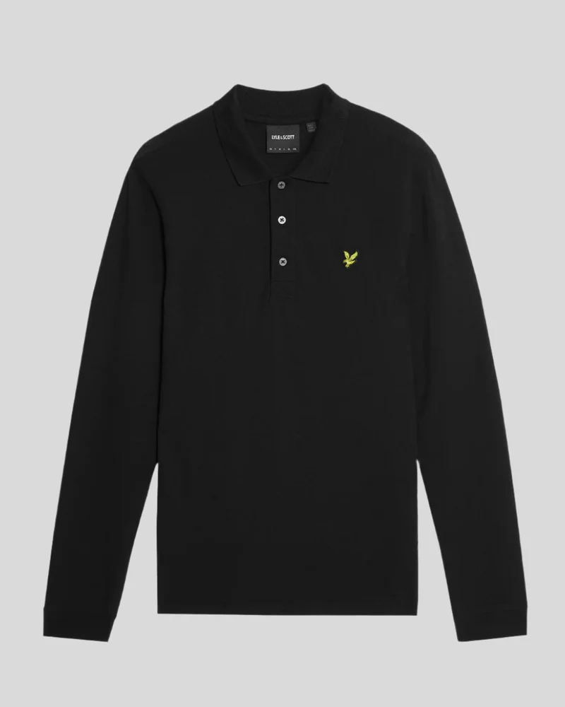 Long Sleeve Cotton Polo Shirt
