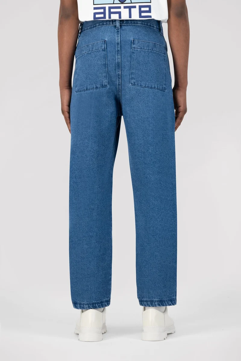 Pantalon Paul avec logo sur le devant - Denim bleu clair