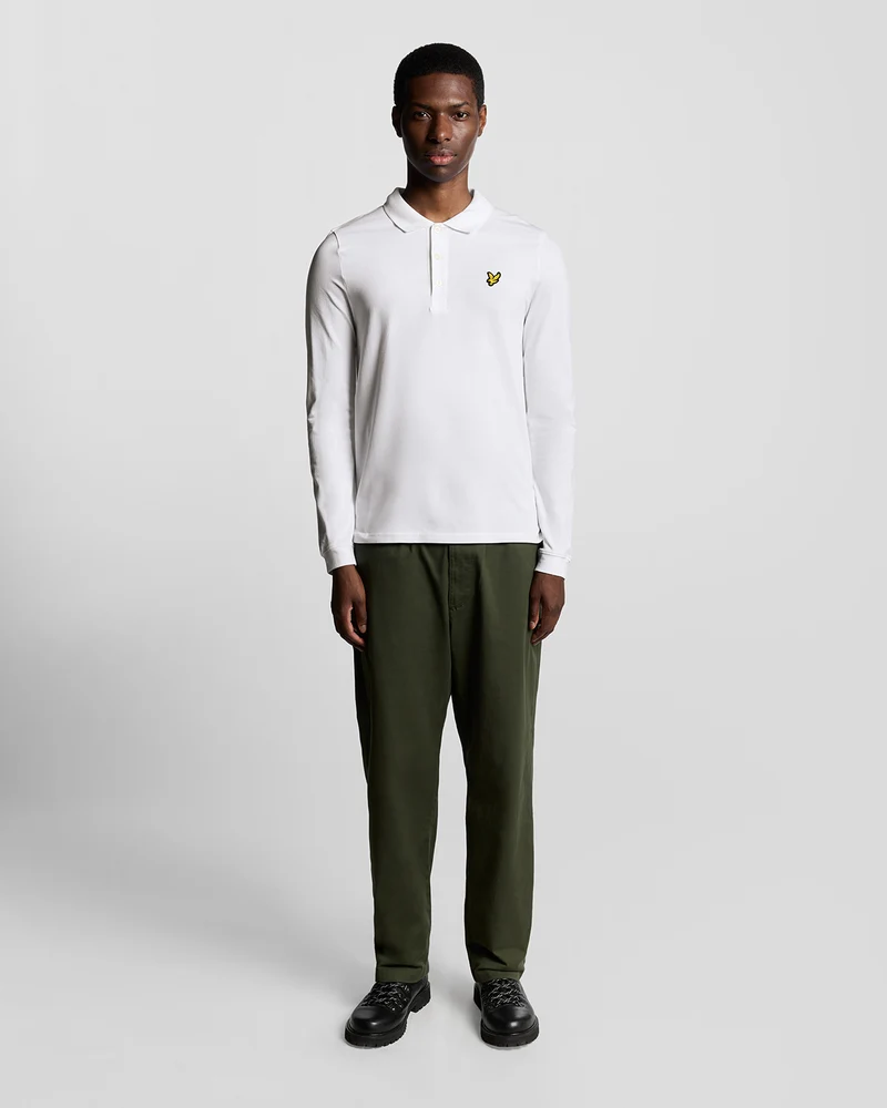 Long Sleeve Cotton Polo Shirt