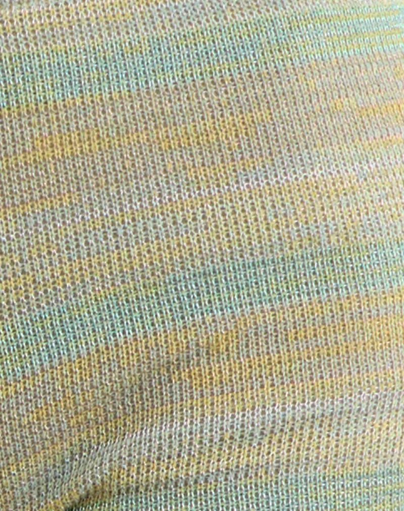 Short Niyara vert métallisé multicolore