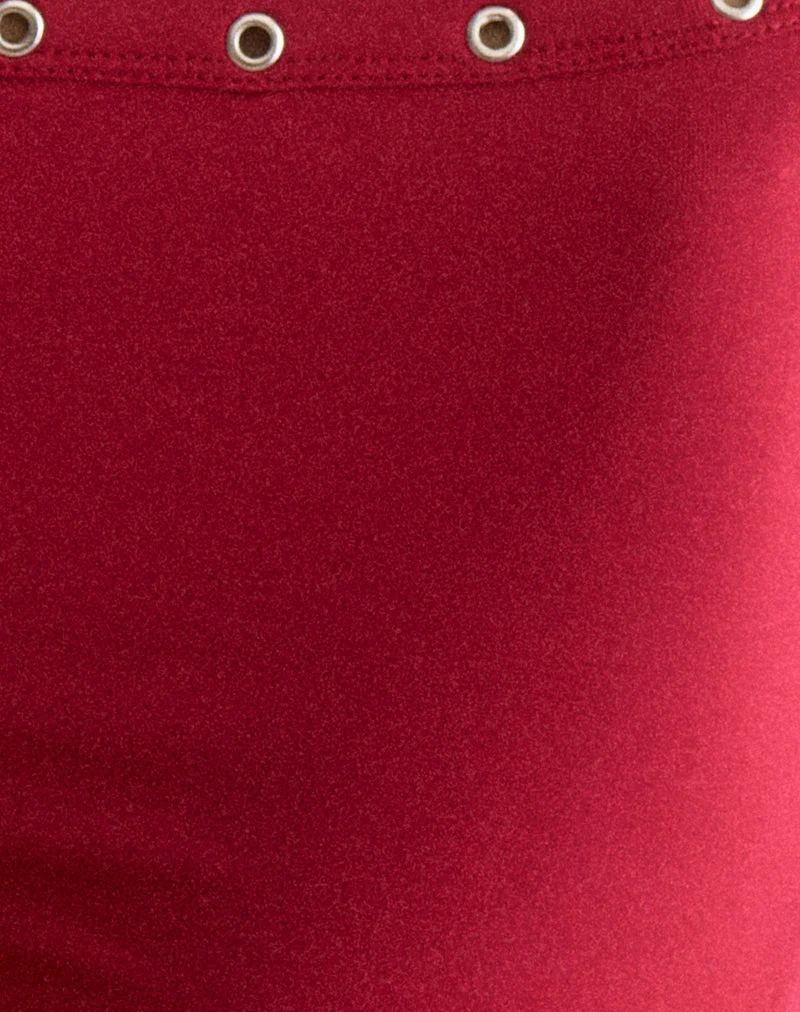 Short Kento « Hot Pant » en rouge « Adrenaline » avec œillets