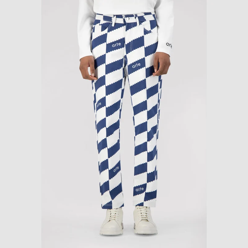Pantalon Jean Dia - Blanc/Marine