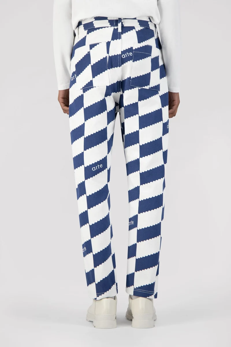 Pantalon Jean Dia - Blanc/Marine