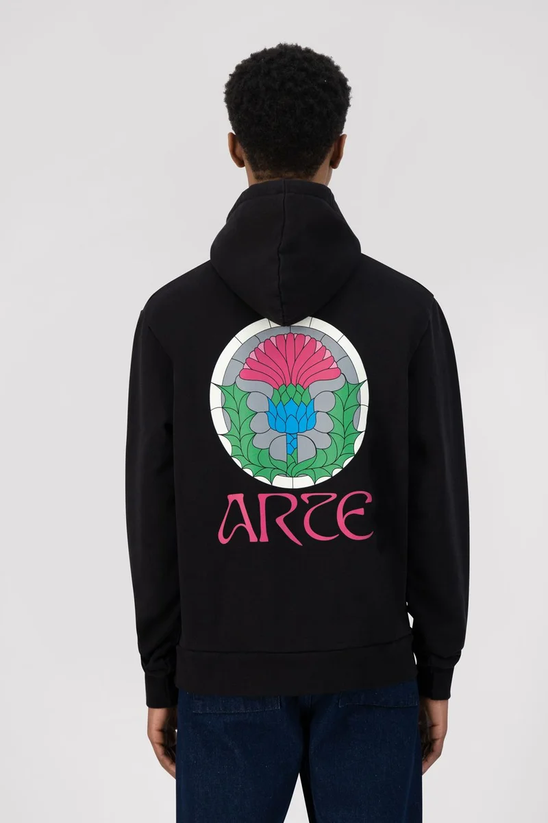 Horta Back Dahlia Hoodie - Noir