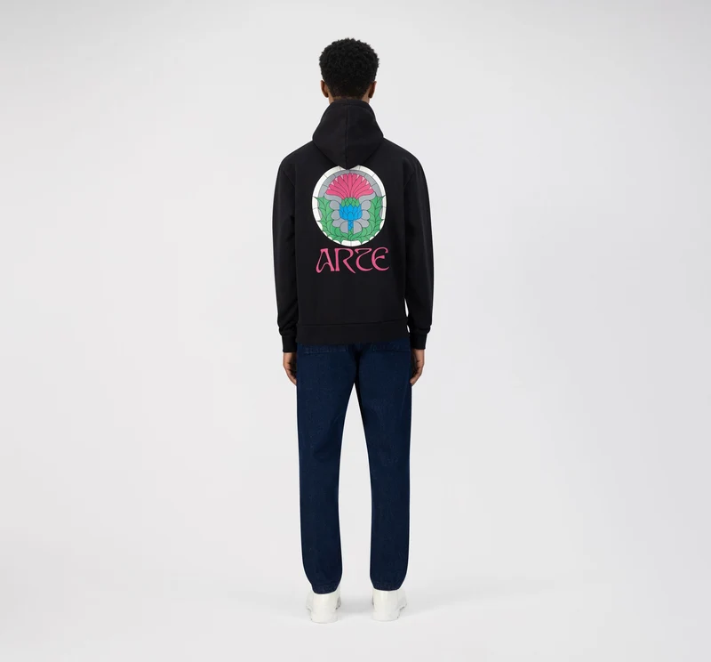 Horta Back Dahlia Hoodie - Noir