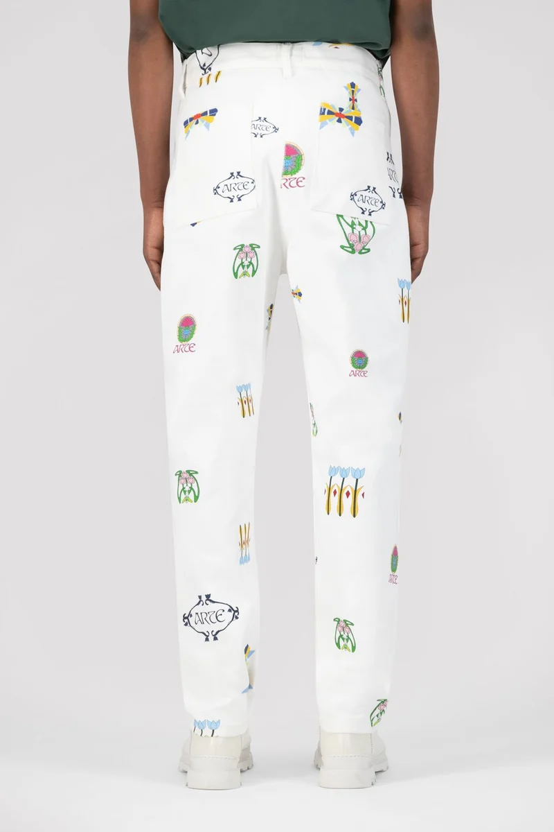 Pantalon Jean Logo - Blanc - NO ARCHIVE SALE