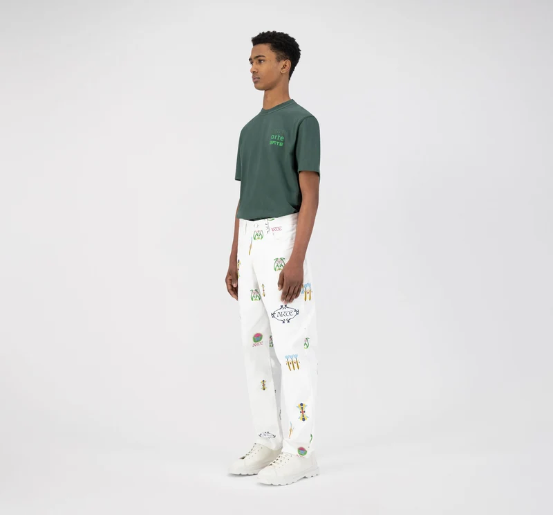 Pantalon Jean Logo - Blanc - NO ARCHIVE SALE