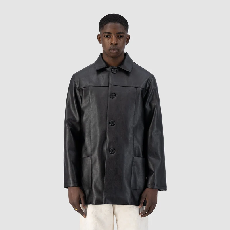 Veste en cuir Joe - Noir