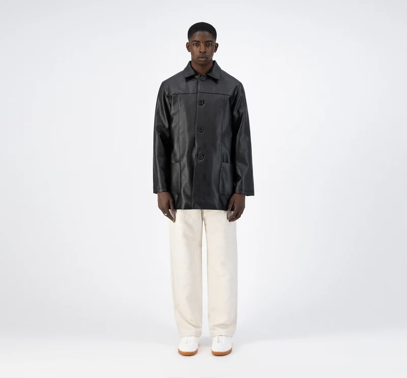 Veste en cuir Joe - Noir