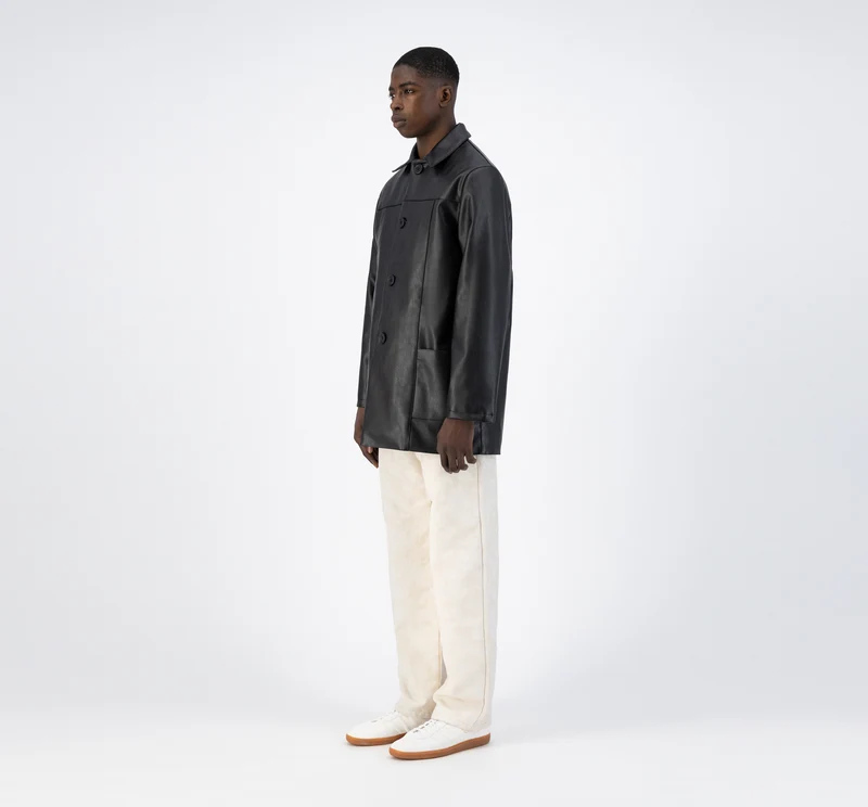 Veste en cuir Joe - Noir