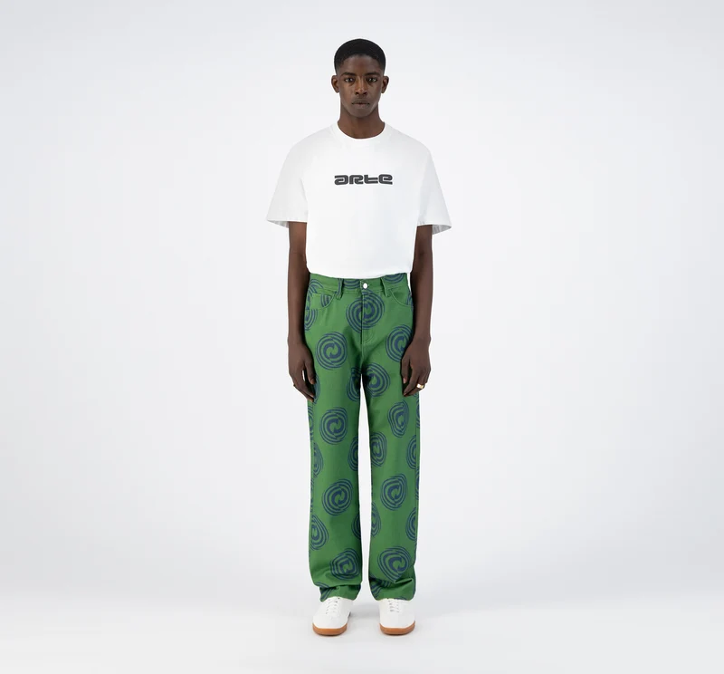 Pantalon Janco Swirl - Vert/Marine