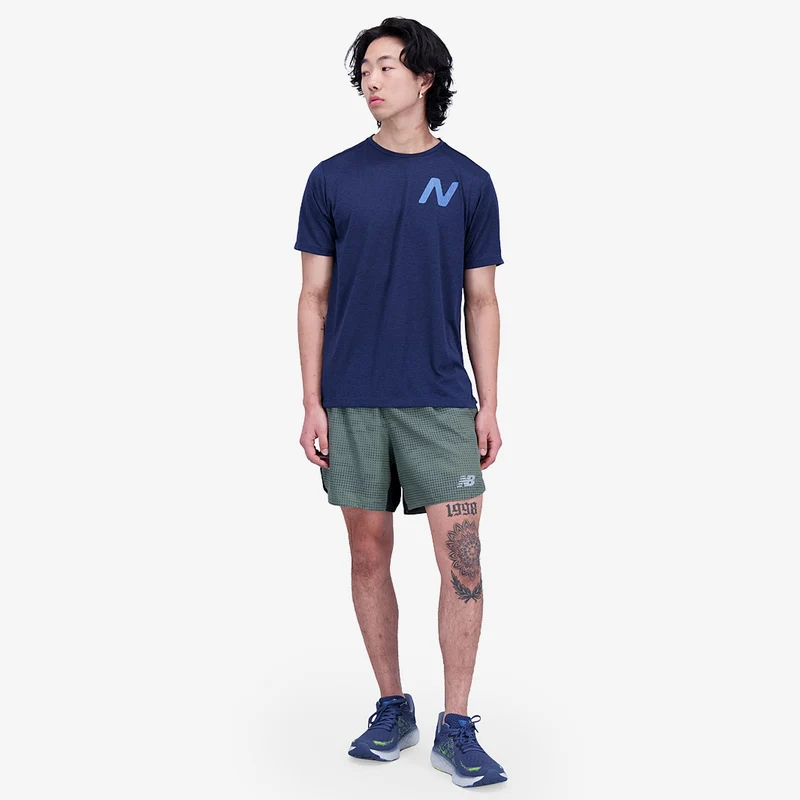 New Balance Graphic Impact Run Manches Courtes