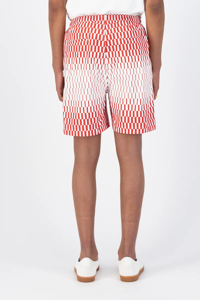Short Soto Retan - Rouge/Blanc