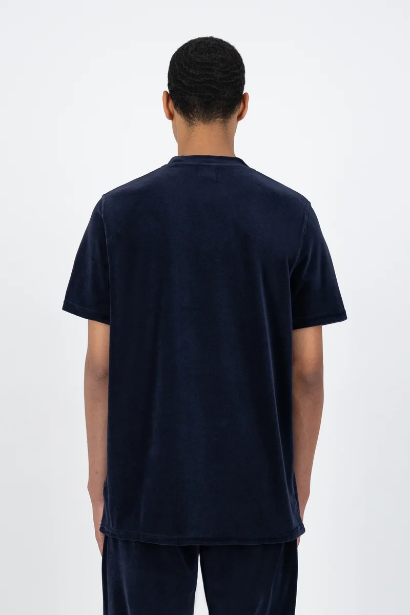 T-shirt en velours Tsai - Marine