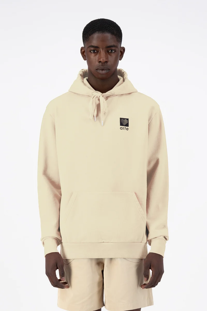 Sweat à capuche Hulton Heart - Crème