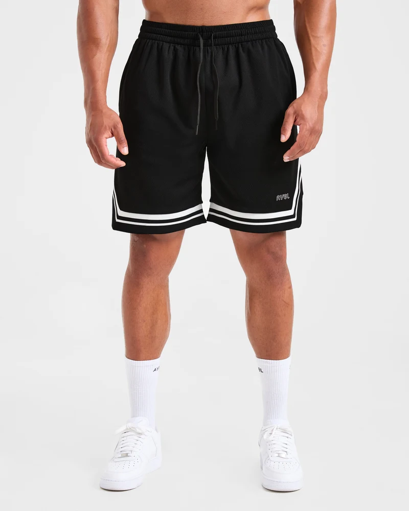 Rebound Stripe Shorts - Noir