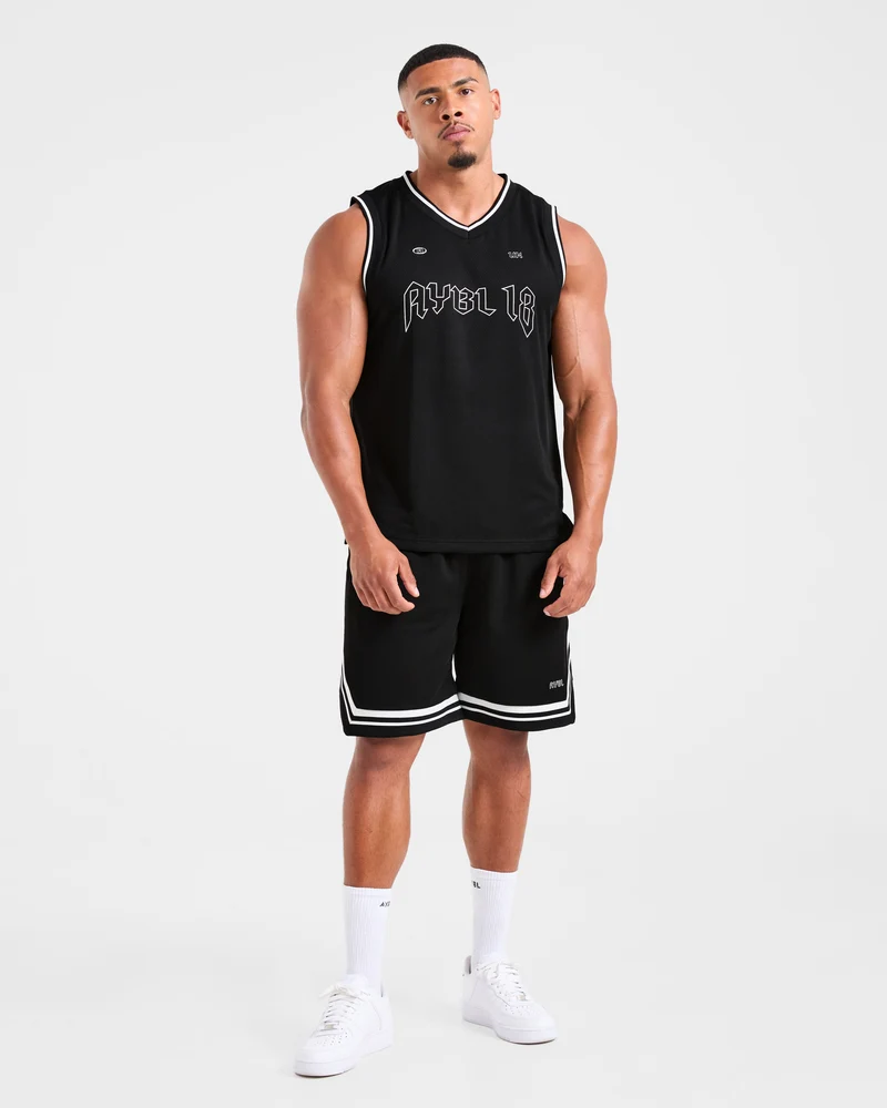 Rebound Stripe Shorts - Noir