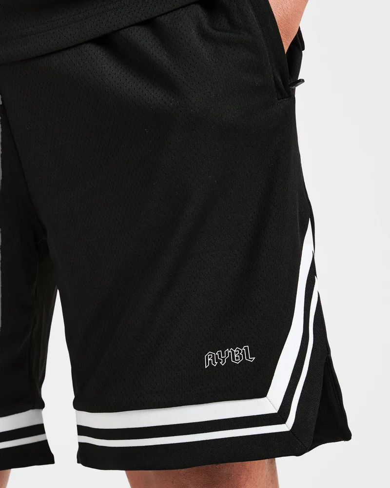 Rebound Stripe Shorts - Noir