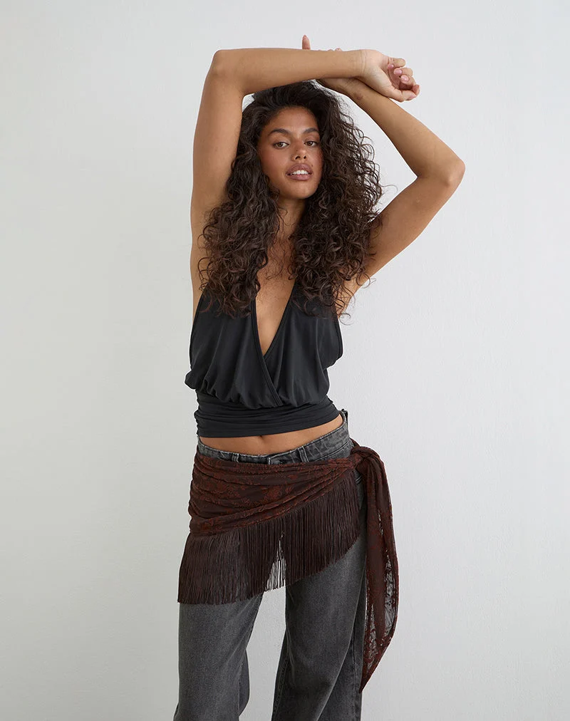 Sarong Shantari, motif « Fine Leaf Flower Ganache »