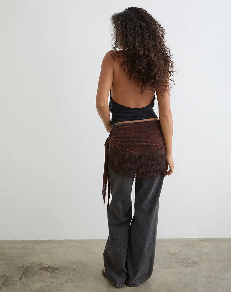 Sarong Shantari, motif « Fine Leaf Flower Ganache »