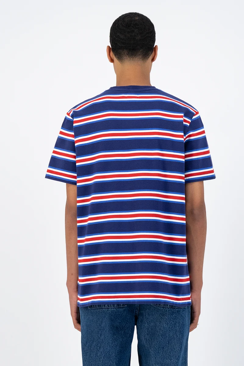 T-shirt à rayures Tzara - Marine/Rouge