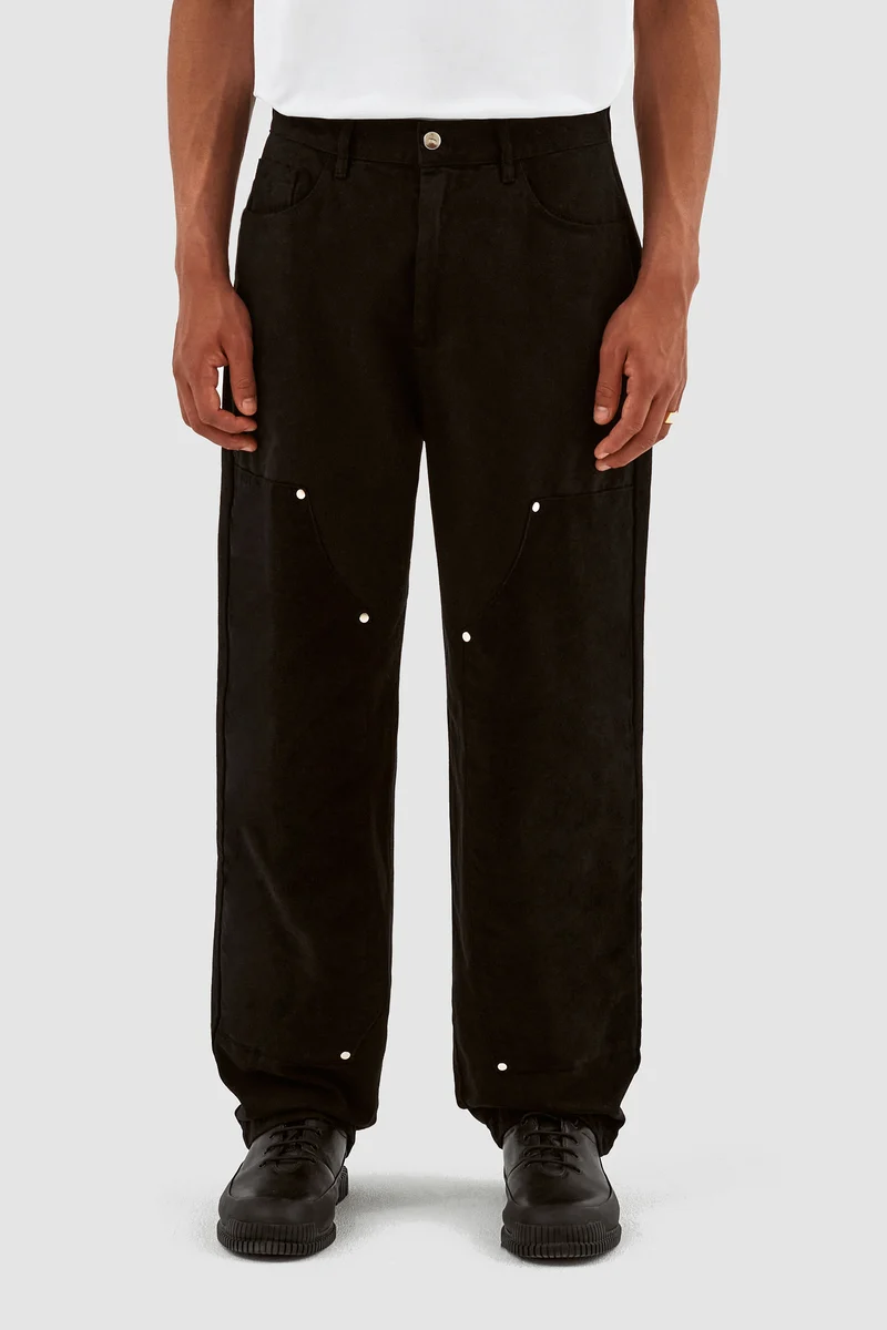 Pantalon en velours de coton Porter - Noir