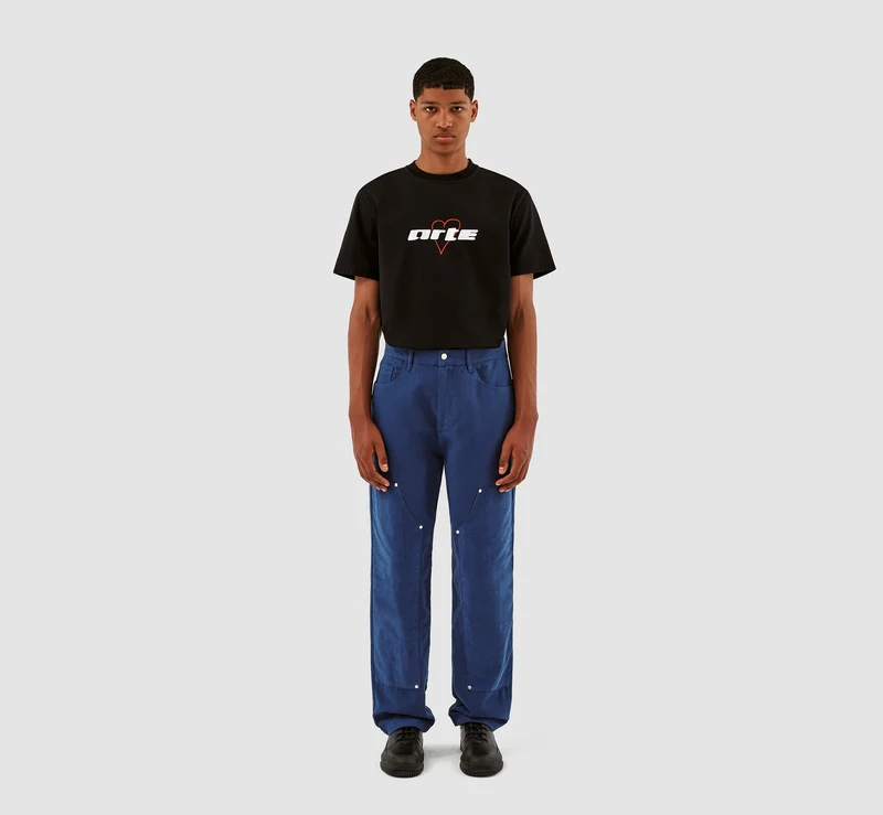 Pantalon en velours de coton Porter - Bleu