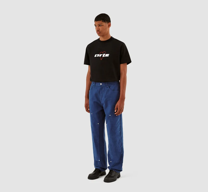 Pantalon en velours de coton Porter - Bleu