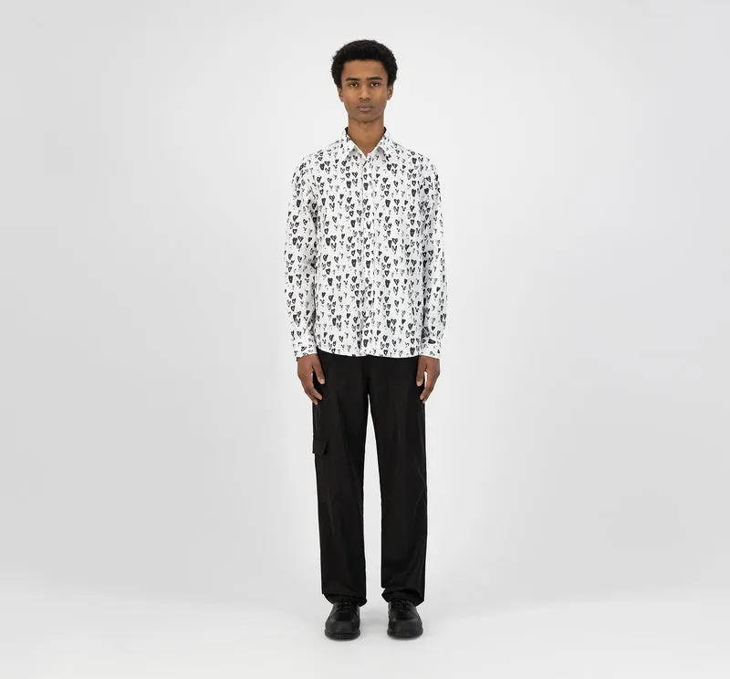 Chemise Stockton Hearts - blanc/noir