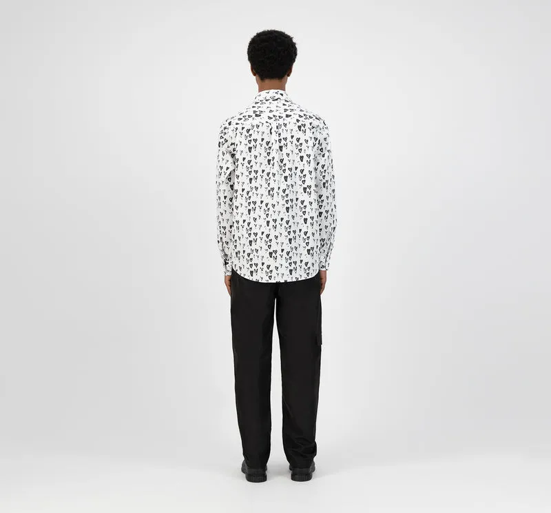 Chemise Stockton Hearts - blanc/noir