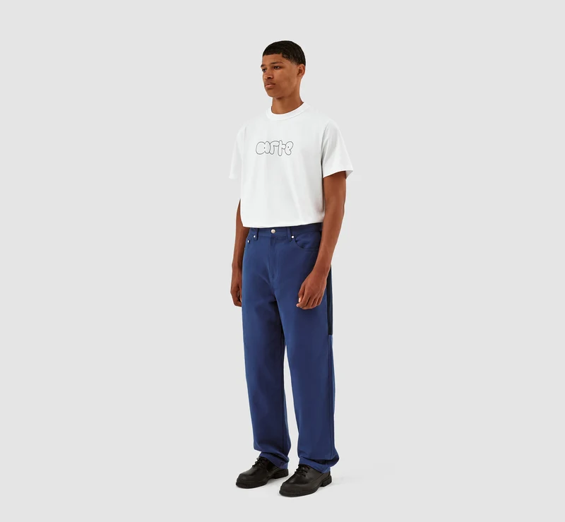 Pantalon en laine et coton Porter - Bleu