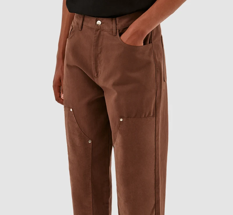 Pantalon en velours de coton Porter - Marron