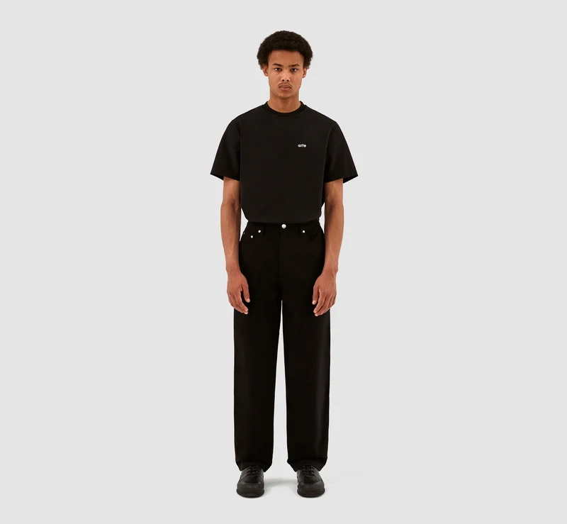 Pantalon en laine et coton Porter - Noir