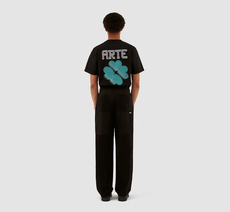 Pantalon en laine et coton Porter - Noir