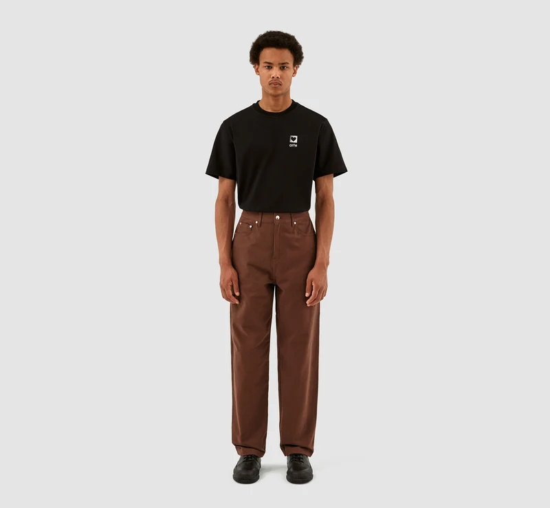Pantalon en laine et coton Porter - Marron