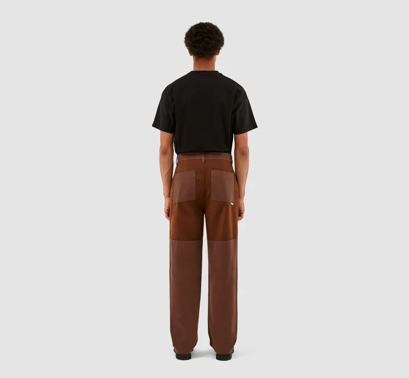 Pantalon en laine et coton Porter - Marron