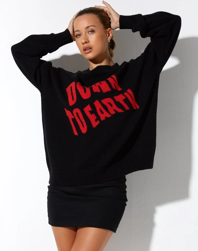 Pull Jamin en noir Down To Earth