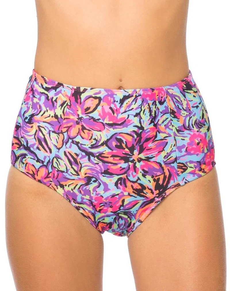 Bas de bikini long Motel Flux, fleur floue