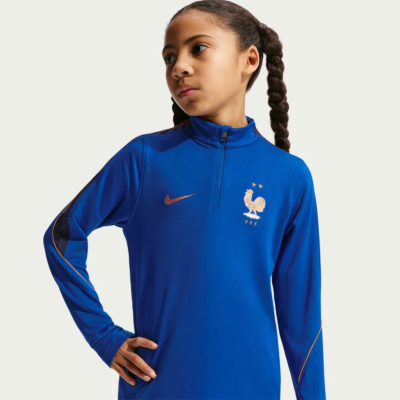 Haut Drill Nike France 2026 Dri-FIT Strike pour Enfant